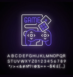 Game Night Neon Light Icon