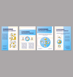 Insurance Company Finding Blue Brochure Template