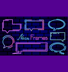 Neon Glowing Speech Frames