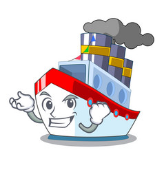 Successful Aerial In Cartoon Cargo Ship View