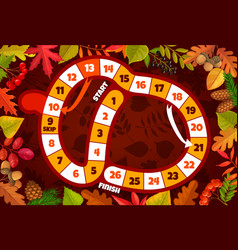 Thanksgiving Kids Board Game In Shape Of Acorn