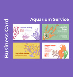 Aquarium Cleaning Service Business Card Set