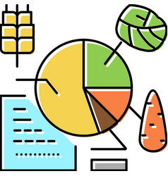 Crop Analytics Smart Farm Color Icon