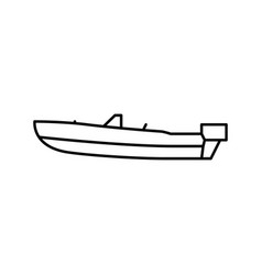 Runabout Boat Line Icon