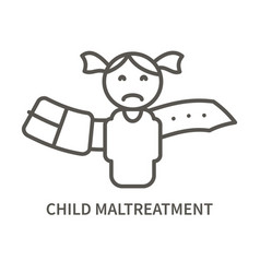 Child Maltreatment Linear Icon