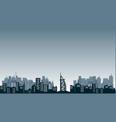 City Silhouette Design Of Tall Buildings