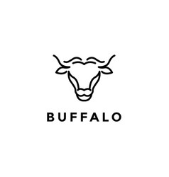 Minimal Modern Head Buffalo Logo Design