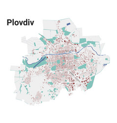 Plovdiv Map Administrative Area