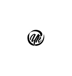 Uk Brush Style Logo Initial Concept With High