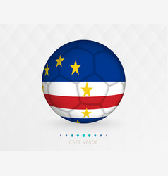 Football Ball With Cape Verde Flag Pattern Soccer