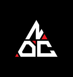 Noc Triangle Letter Logo Design With Triangle