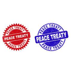 Peace Treaty Round And Rosette Stamp Seals