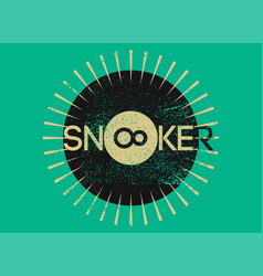 Snooker Grunge Style Poster Emblem Logo Design