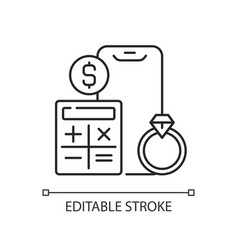 Price Calculation Linear Icon