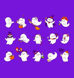 Cartoon Halloween Kawaii Cute Ghost Characters