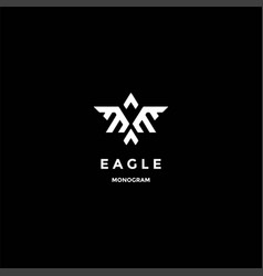 Simple minimalist eagle hawk falcon bird head Vector Image