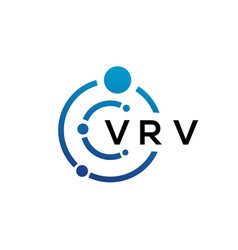 Vrv Letter Technology Logo Design On White