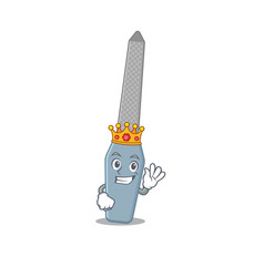 A Humble King Nail File Caricature With Gold Crown