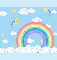 Cute Pastel Rainbow Background