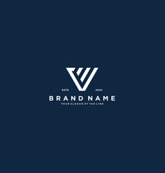 Creative Letter V Financial Chart Logo Design