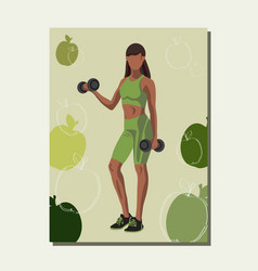 Fitness Poster With A African American Woman