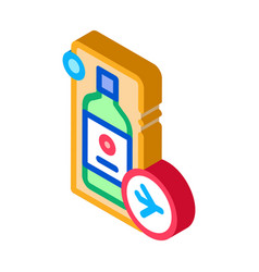 Purchased Duty Free Alcohol Isometric Icon