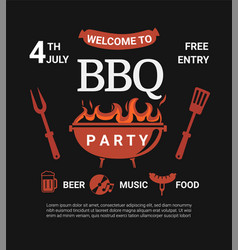 Welcome Bbq Party Flyer