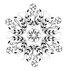 Hand Drawn Black And White Floral Wreath