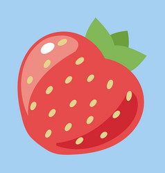 Strawberry Icon In Flat Style