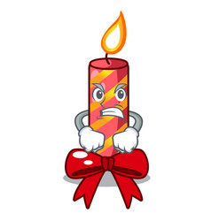 Angry Christmas Candle Combined With Pita Cartoon