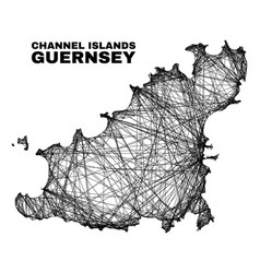 Net Irregular Mesh Guernsey Island Map