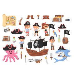 Pirate Characters Pirates Ship Treasure Wood