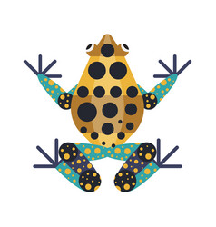 Tropical Poison Geometric Frog In Flat Design