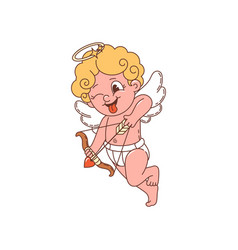 Cartoon Retro Groovy Valentine Love Cherub Cupid