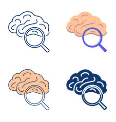 Human Brain Study Icon Set