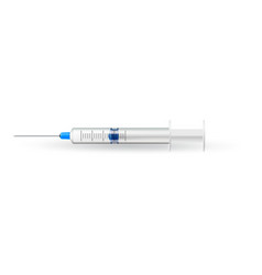 Realistic Syringe Mockup Plastic Medical Vaccine