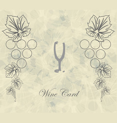 Wine Card With Abstract Glass Background Menu