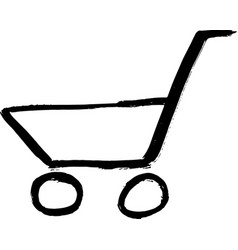 Dry Brush Shopping Cart Grunge Icon