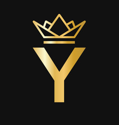 Letter Y Crown Logo For Beauty Fashion