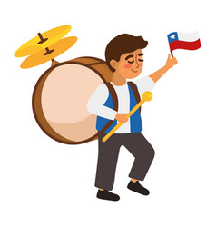 Chile Chinchinero Drum With Flag