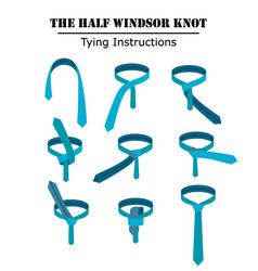 Half Windsor Tie Knot Instructions Isolated