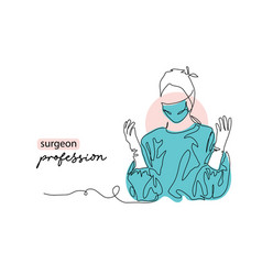 Surgeon Portrait Avatar Icon With Hands Up