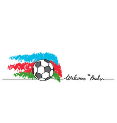 Welcome To Baku Simple Soccer Football Banner