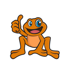 Cute Orange Frog Design