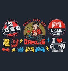 Gaming Zone Colorful Set Stickers