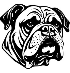 Bulldog - Black And White Isolated Icon