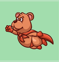 Flying Bear Hero Cartoon