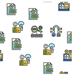 Ssh Sftp File Transfer Protocol Icons Set