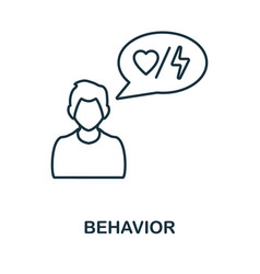 Behavior Line Icon Colored Element Sign From