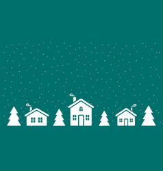 Christmas Background With House